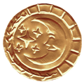 Gold doubloon vinyl sticker