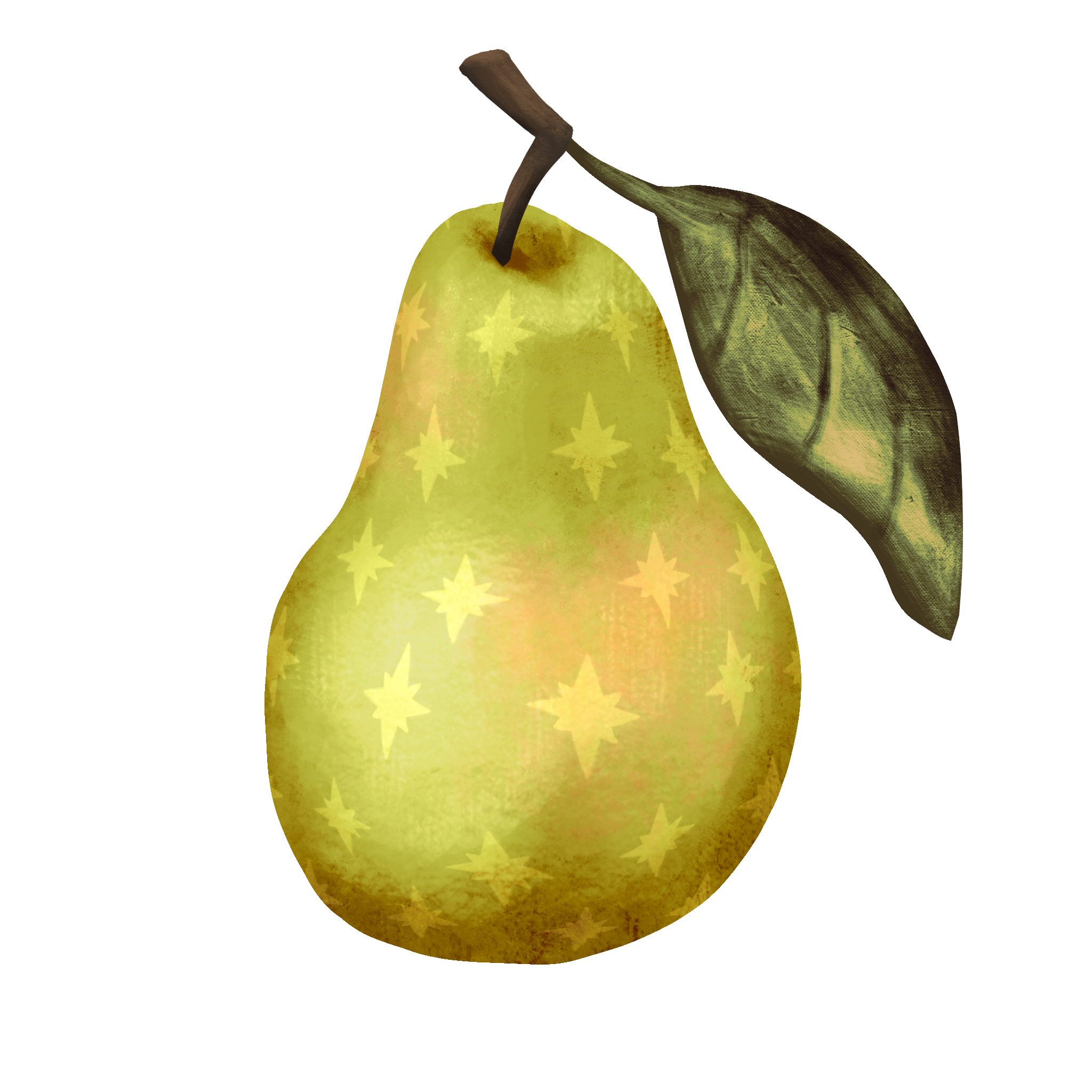 Star Pear Sticker